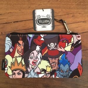 Loungefly Bags - Disney Villains Zip-Top Case 4.5x8” NWT Loungefly Bags - Disney Villains Zip-Top Case 4.5x8” NWT